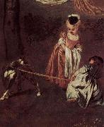 Jean antoine Watteau Vergnegen im Freien (Amusements champetres), Detail Spain oil painting artist